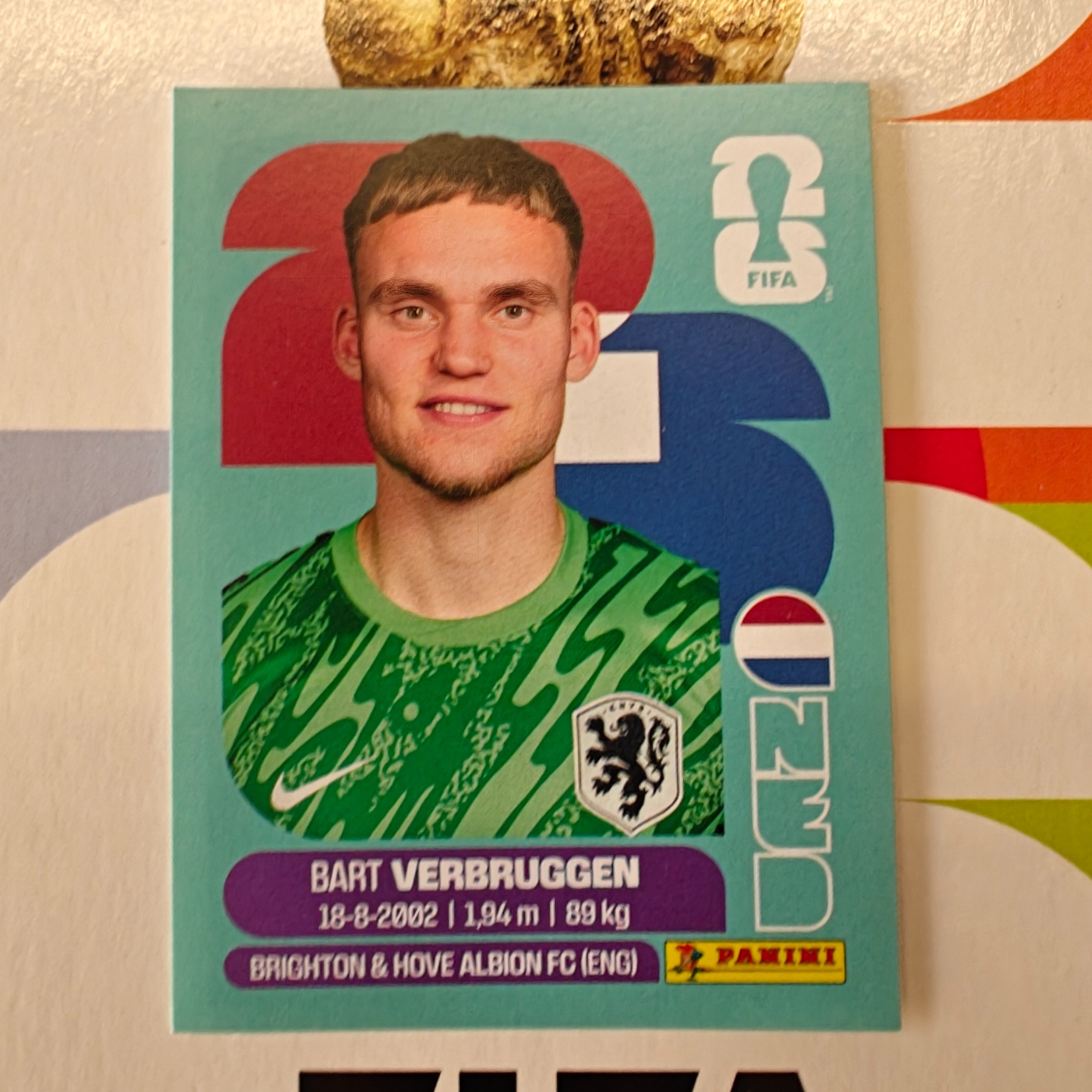 NED2 - Netherlands - Bart Verbruggen - FIFA World Cup 2026™ - Panini Sticker