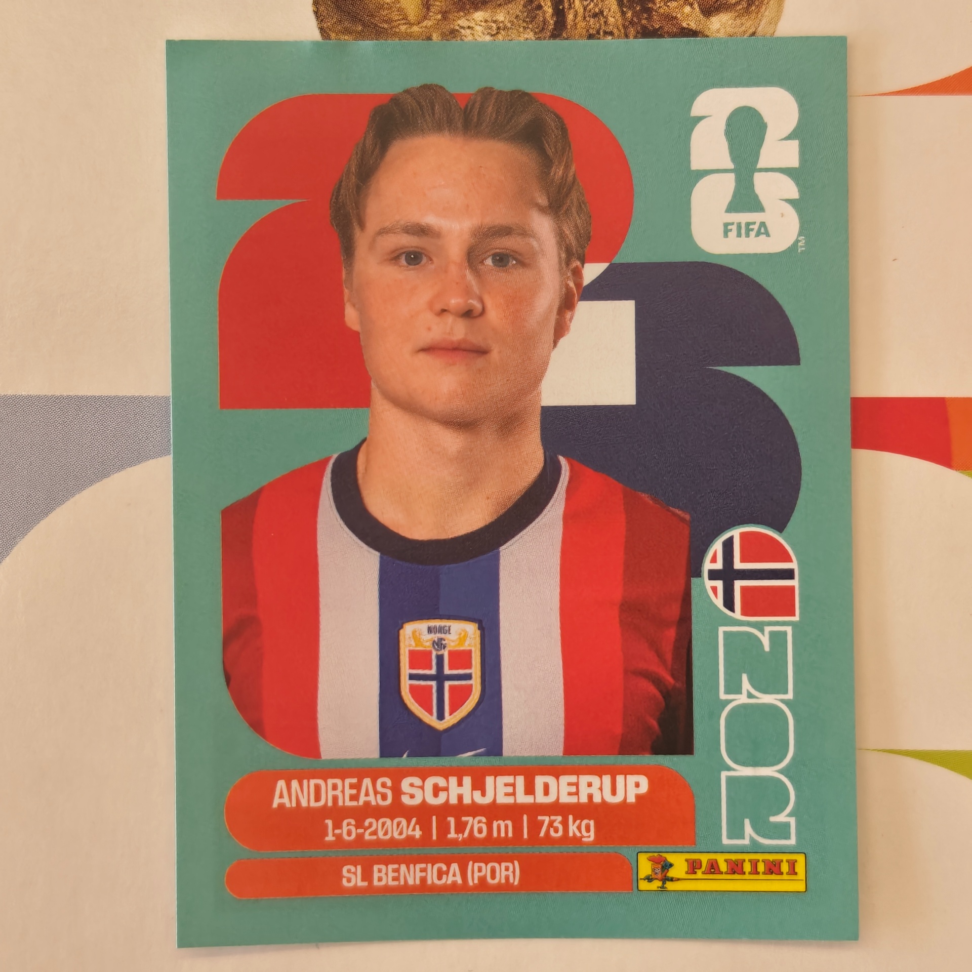 NOR12 - Norway - Andreas Schjelderup - FIFA World Cup 2026™ - Panini Sticker