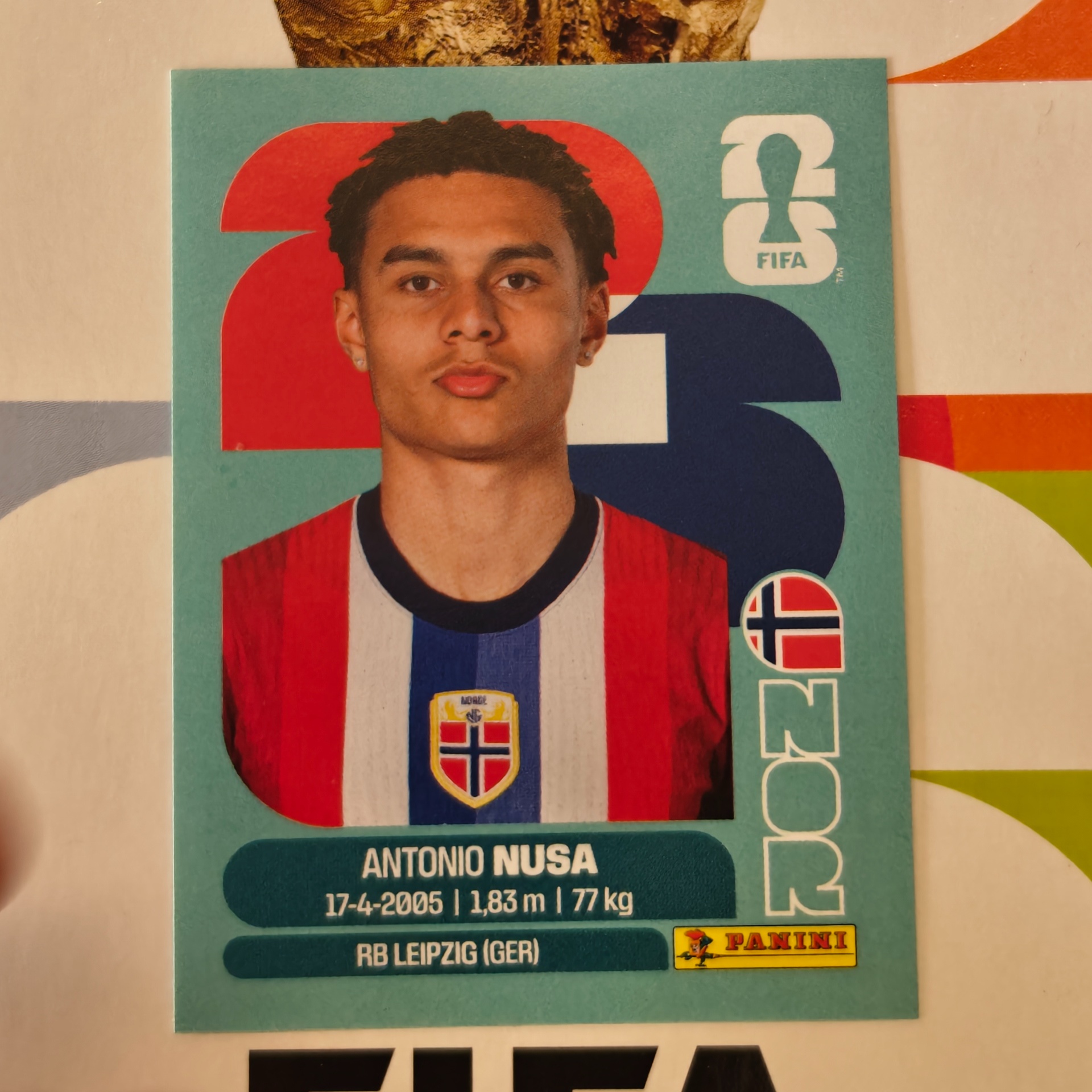 NOR19 - Norway - Antonio Nusa - FIFA World Cup 2026™ - Panini Sticker