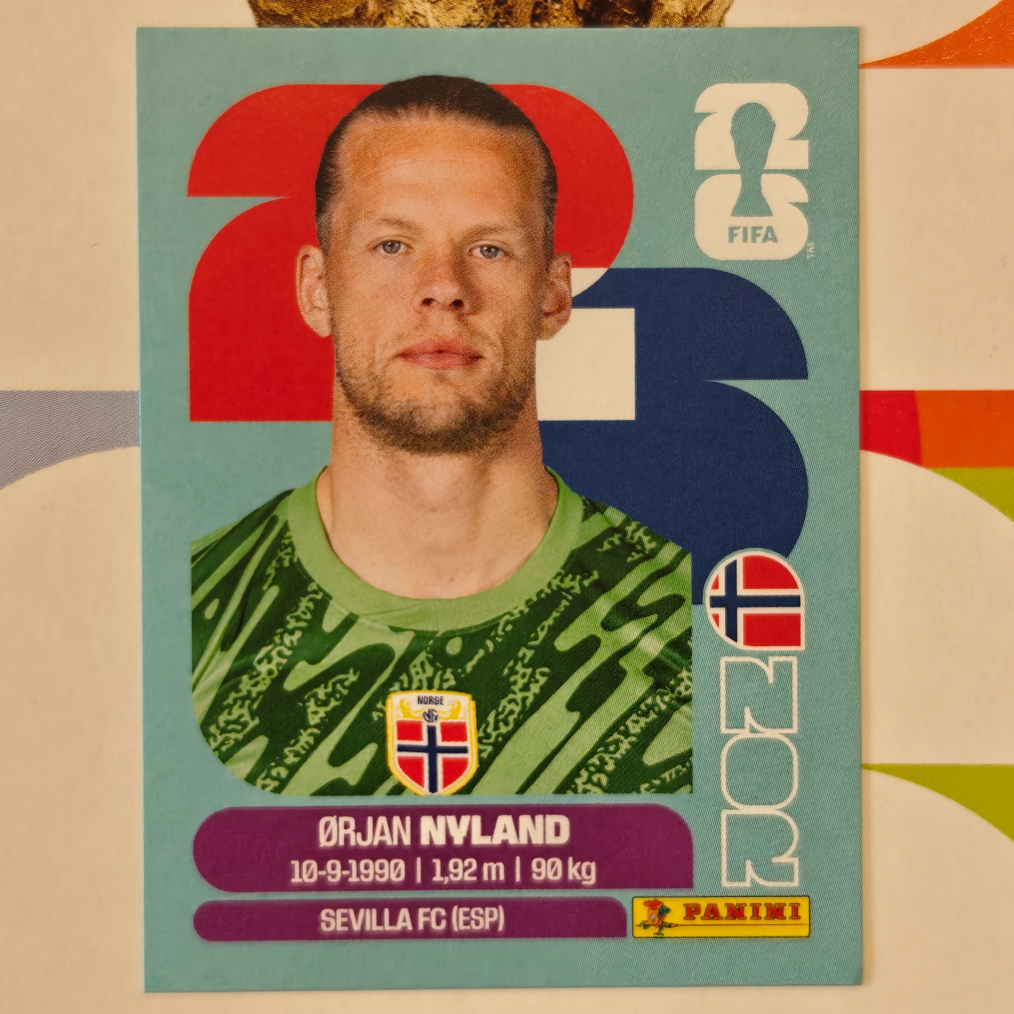 NOR2 - Norway - Orjan Nyland - FIFA World Cup 2026™ - Panini Sticker