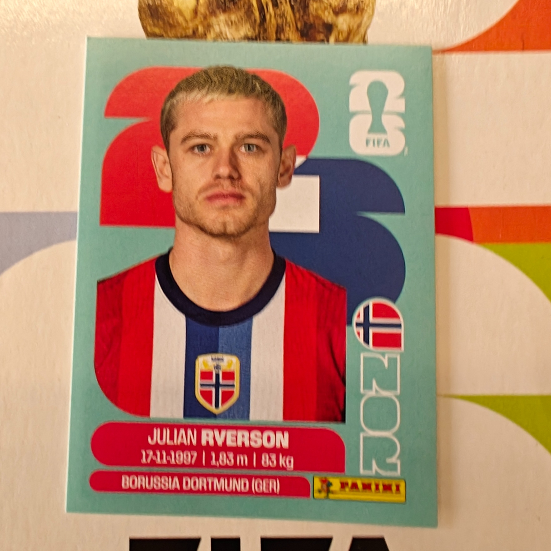 NOR3 - Norway - Julian Ryerson - FIFA World Cup 2026™ - Panini Sticker
