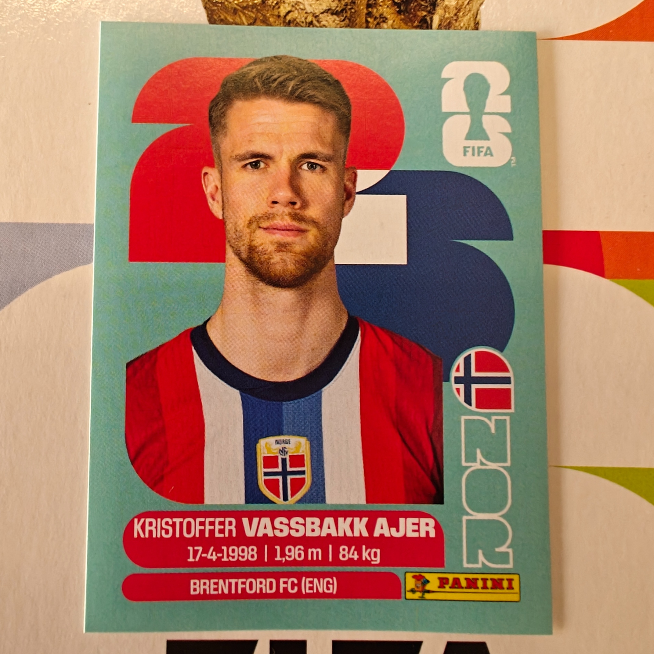 NOR5 - Norway - Kristoffer Vassbakk Ajer - FIFA World Cup 2026™ - Panini Sticker
