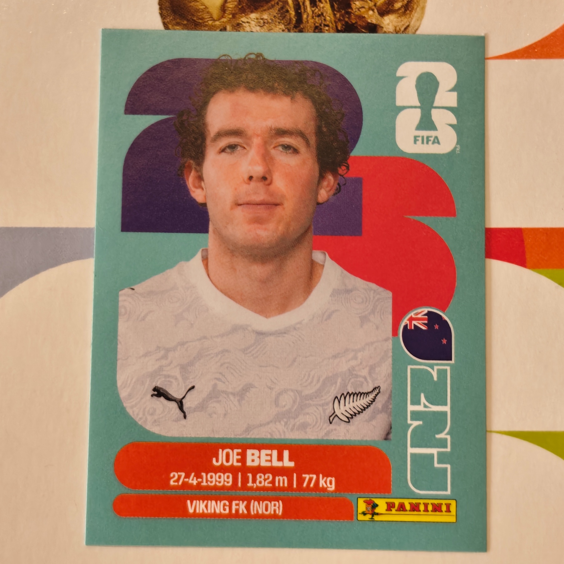 NZL10 - New Zealand - Joe Bell - FIFA World Cup 2026™ - Panini Sticker