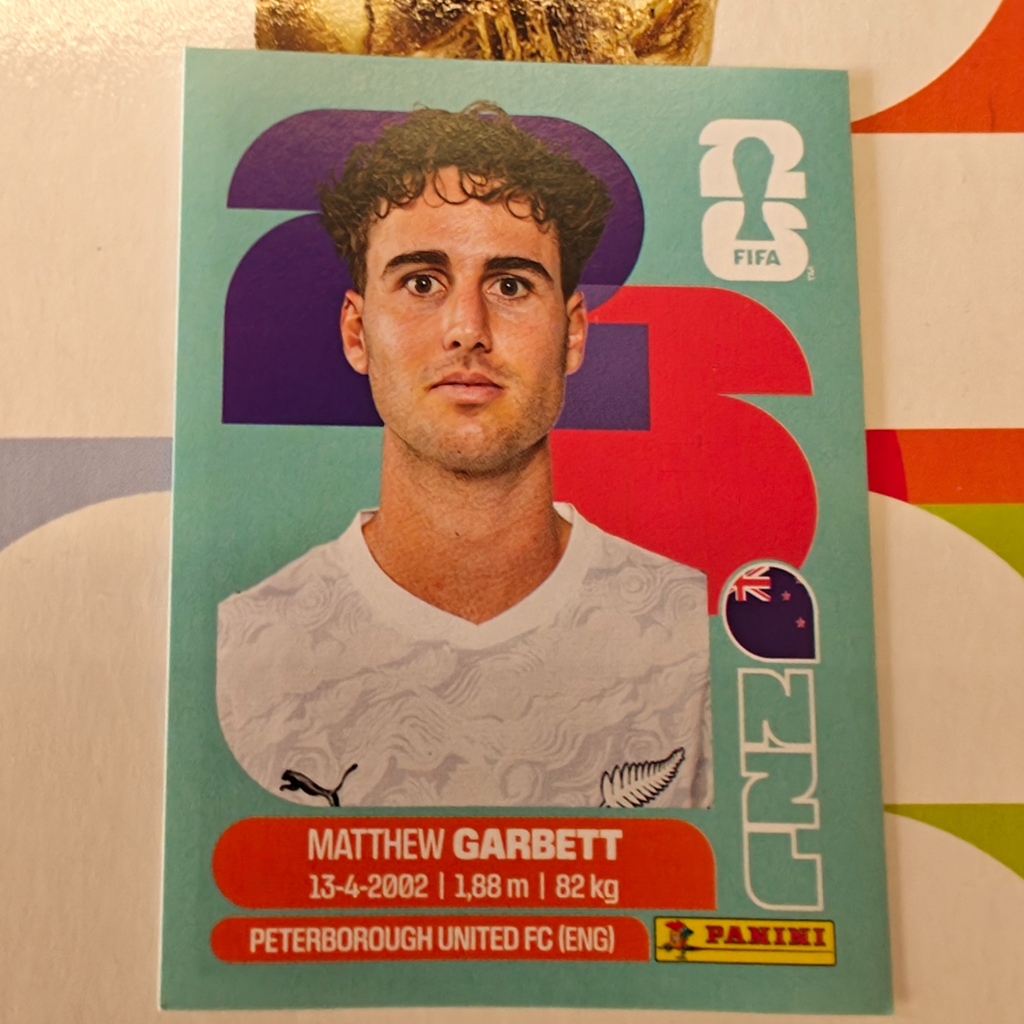 NZL14 - New Zealand - Matthew Garbett - FIFA World Cup 2026™ - Panini Sticker