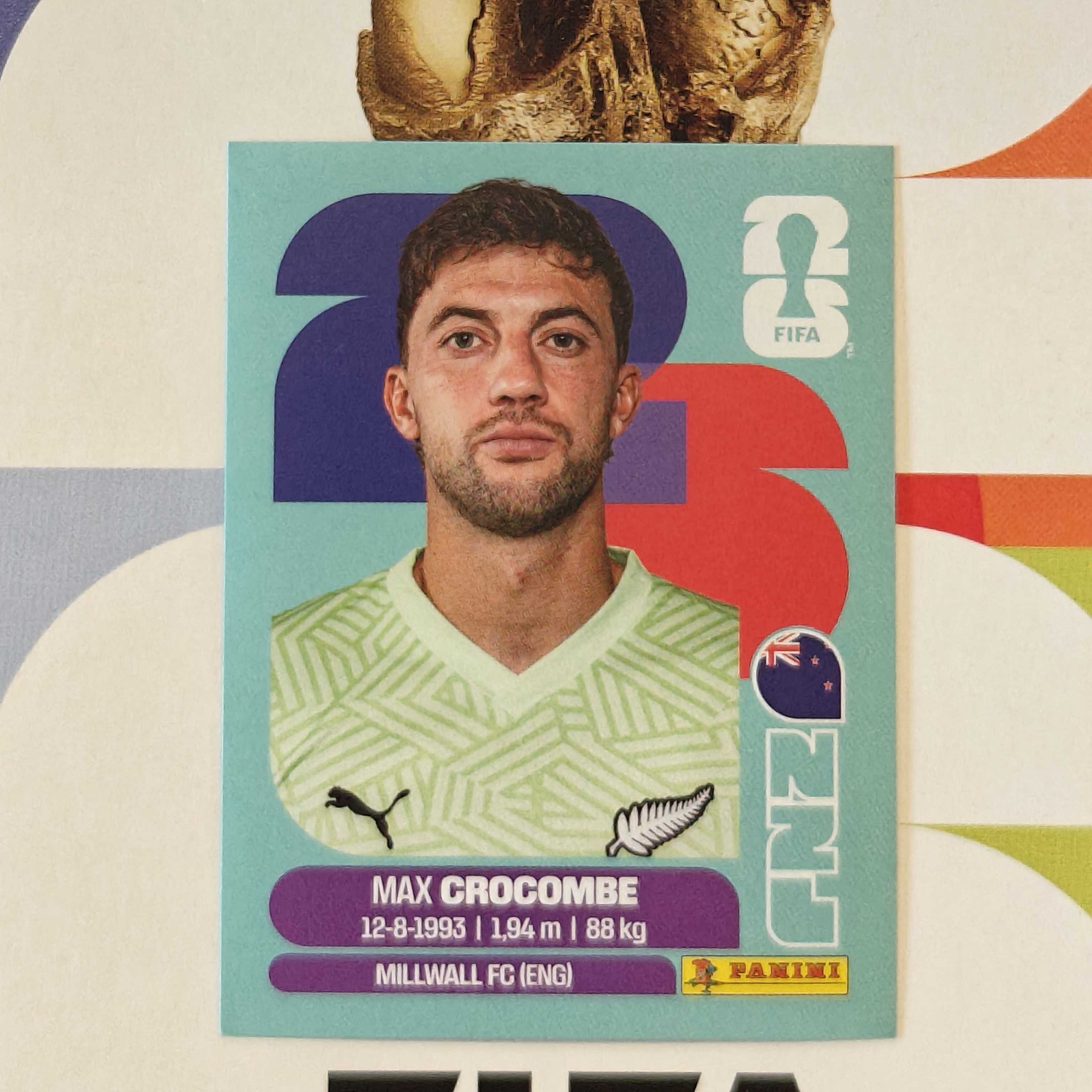 NZL2 - New Zealand - Max Crocombe Payne - FIFA World Cup 2026™ - Panini Sticker
