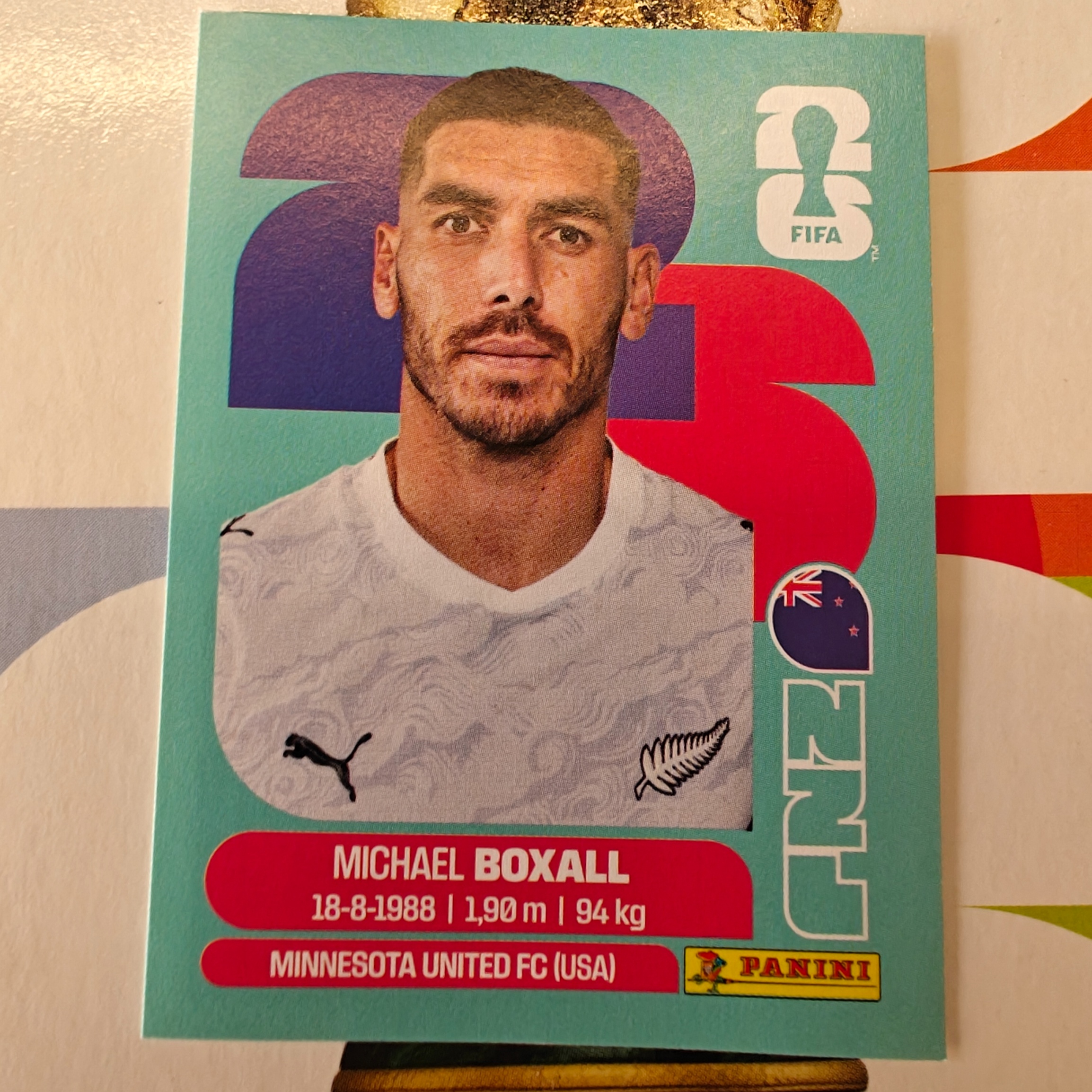 NZL4 - New Zealand - Michael Boxall - FIFA World Cup 2026™ - Panini Sticker