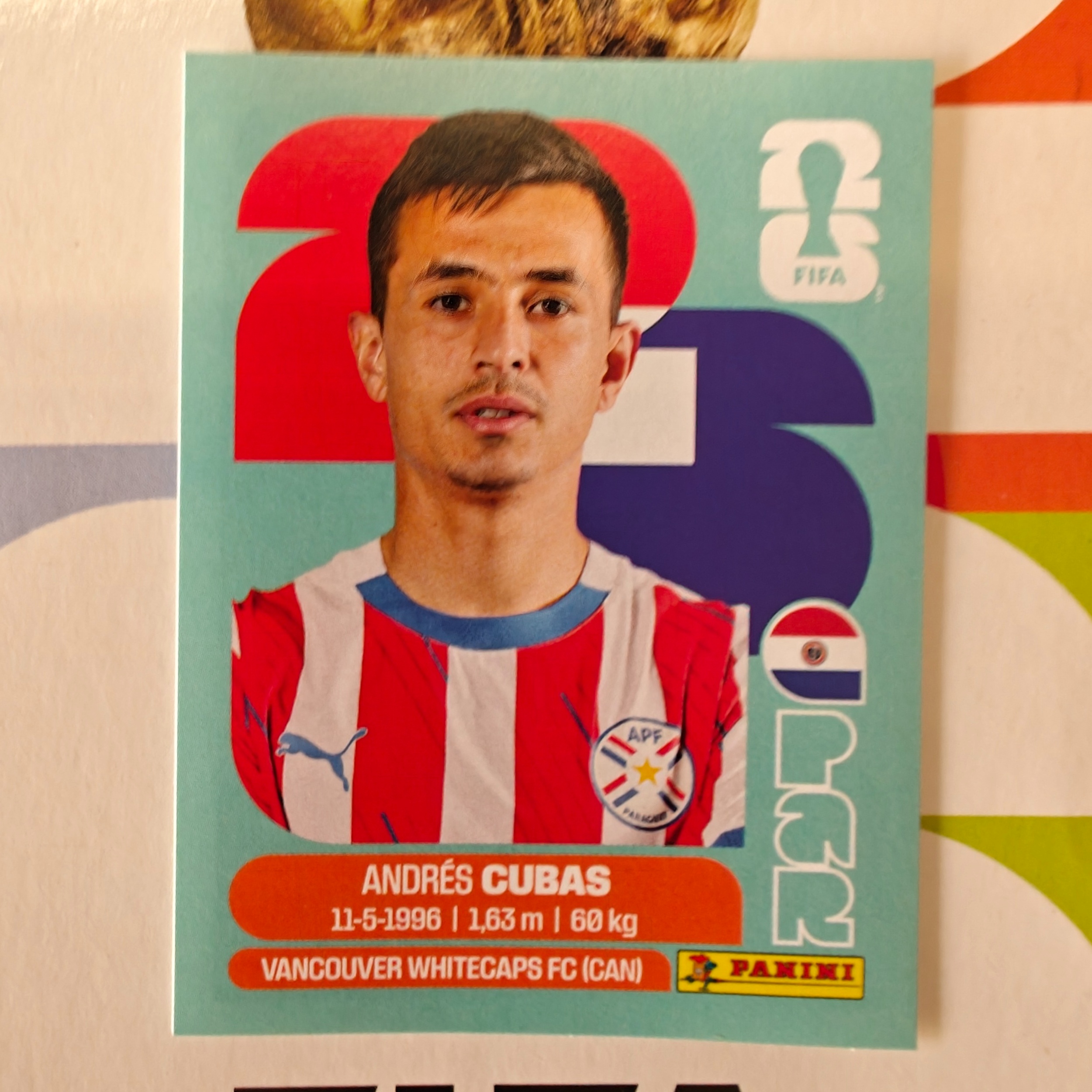 PAR12 - Paraguay - Andres Cubas - FIFA World Cup 2026™ - Panini Sticker