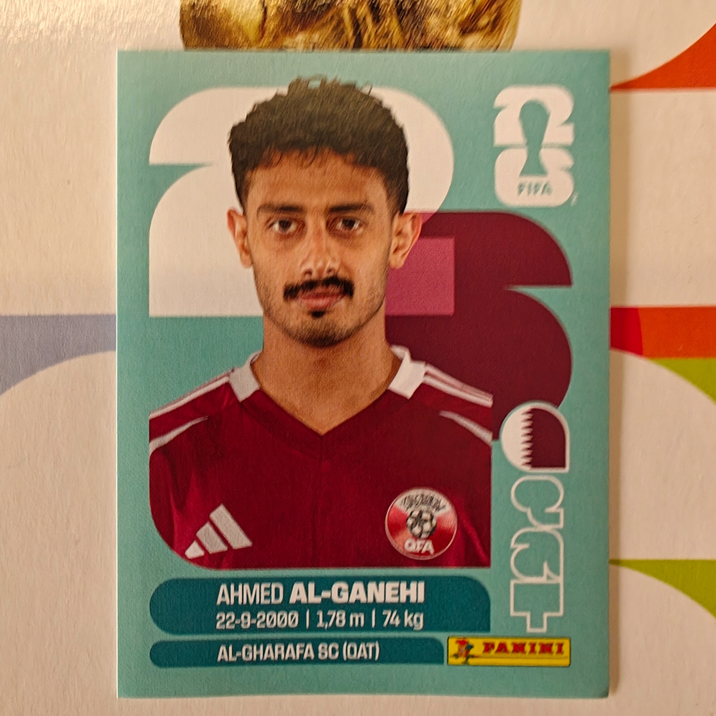 QAT19 - Qatar - Ahmed Al Ganehi - FIFA World Cup 2026™ - Panini Sticker