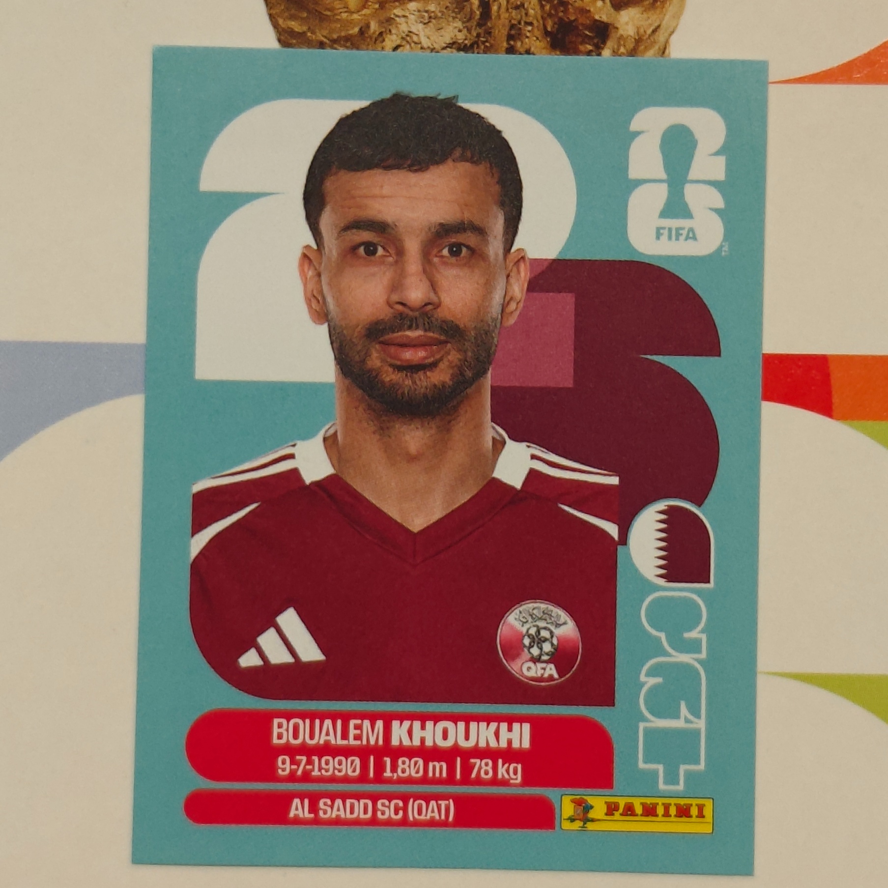 QAT6 - Qatar - Boualem Khoukhi - FIFA World Cup 2026™ - Panini Sticker