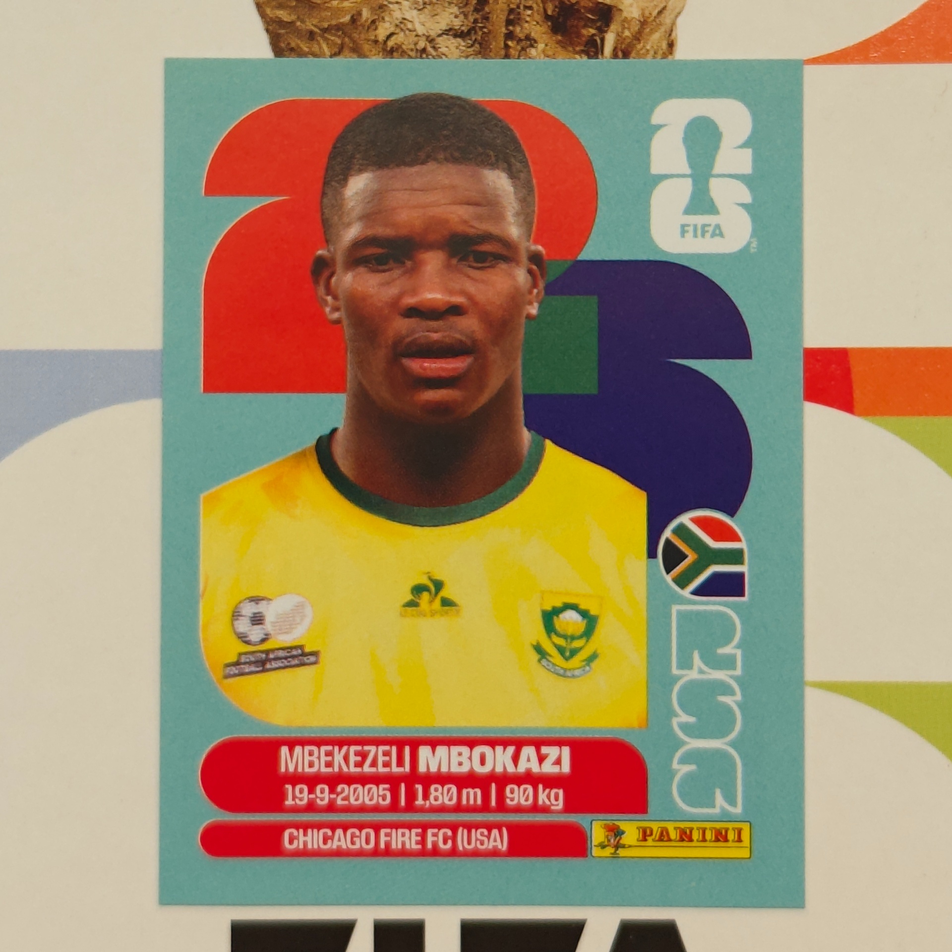 RSA6 - South Africa - Mbekezeli Mbokazi - FIFA World Cup 2026™ - Panini Sticker