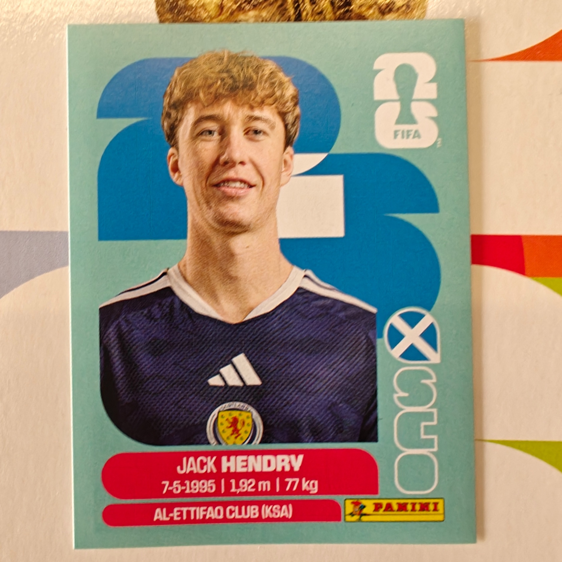 SCO3 - Scotland - Jack Hendry - FIFA World Cup 2026™ - Panini Sticker