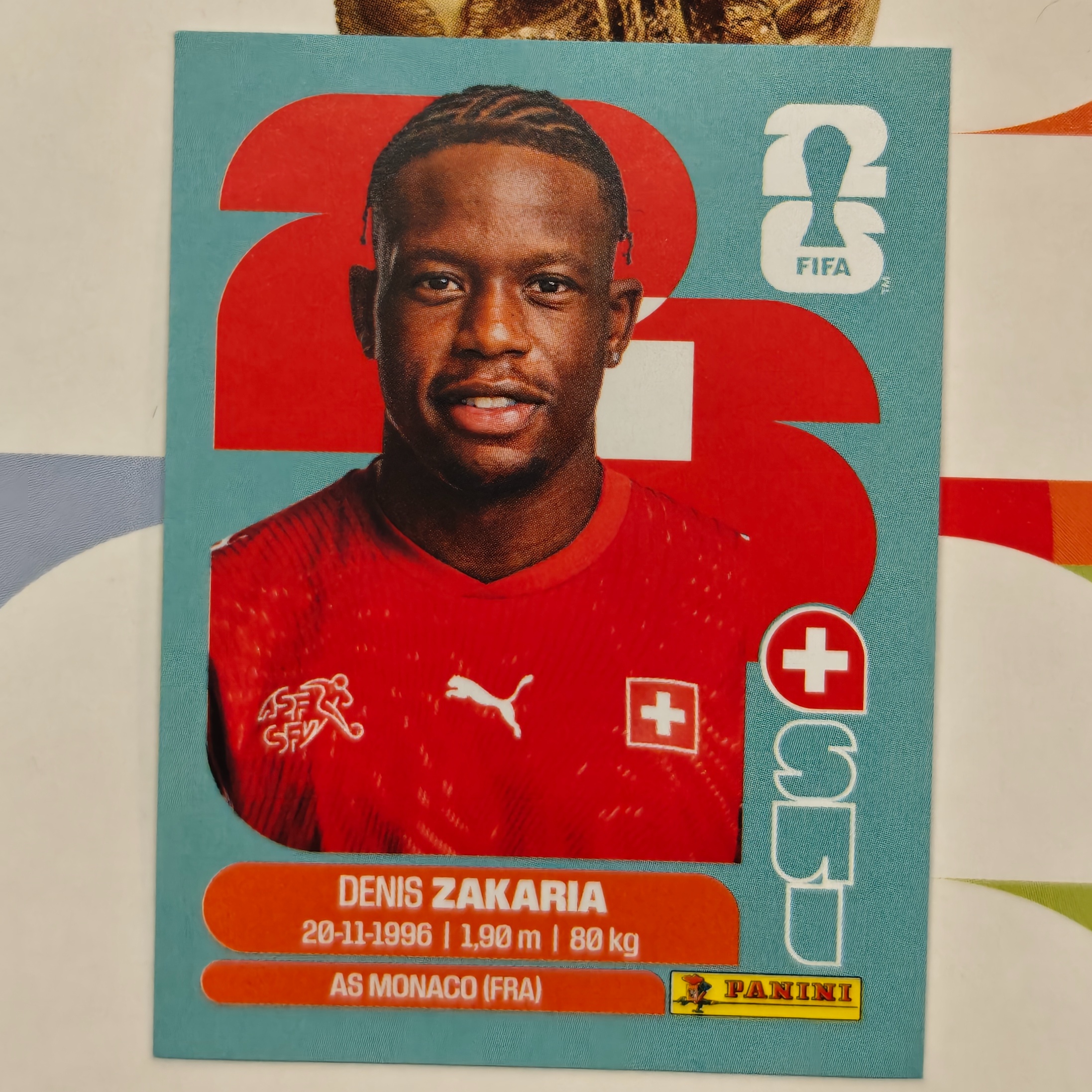 SUI10 - Switzerland - Denis Zakaria - FIFA World Cup 2026™ - Panini Sticker