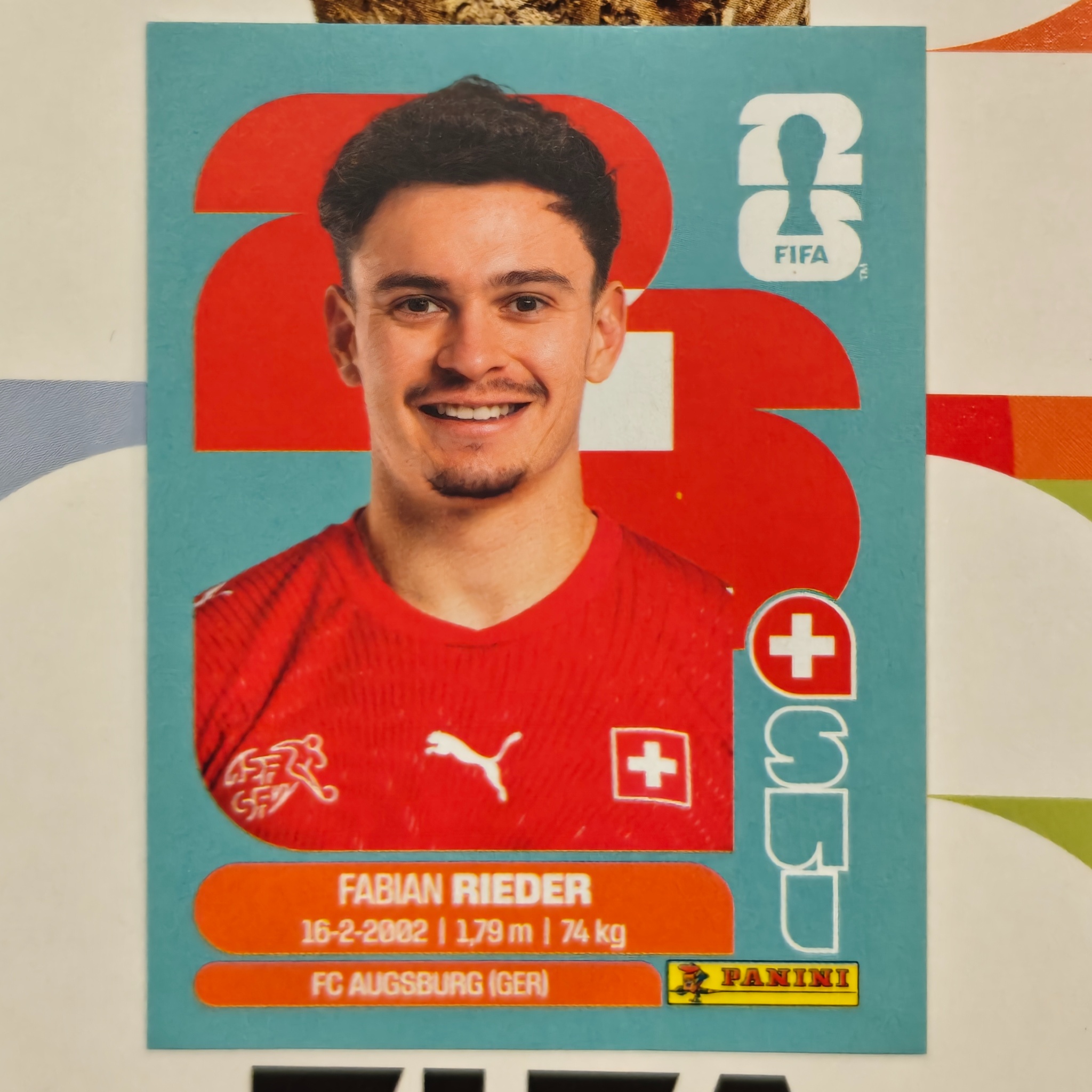 SUI12 - Switzerland - Fabian Rieder - FIFA World Cup 2026™ - Panini Sticker