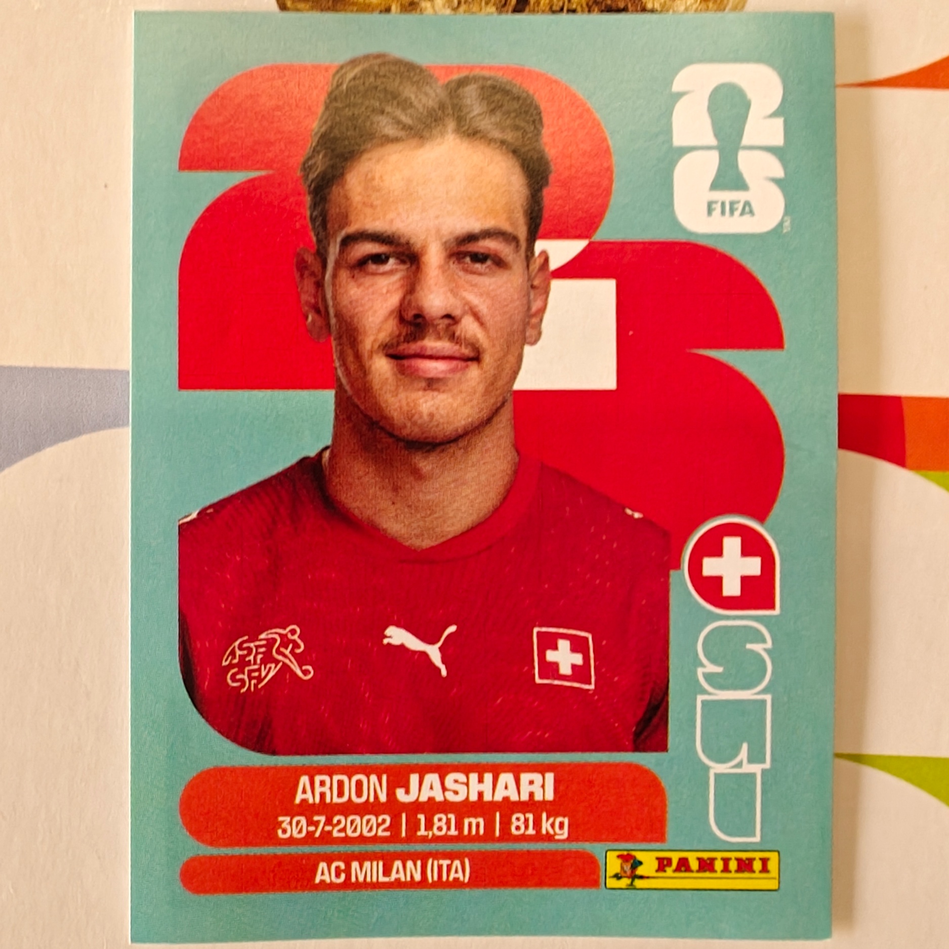 SUI14 - Switzerland - Ardon Jashari - FIFA World Cup 2026™ - Panini Sticker