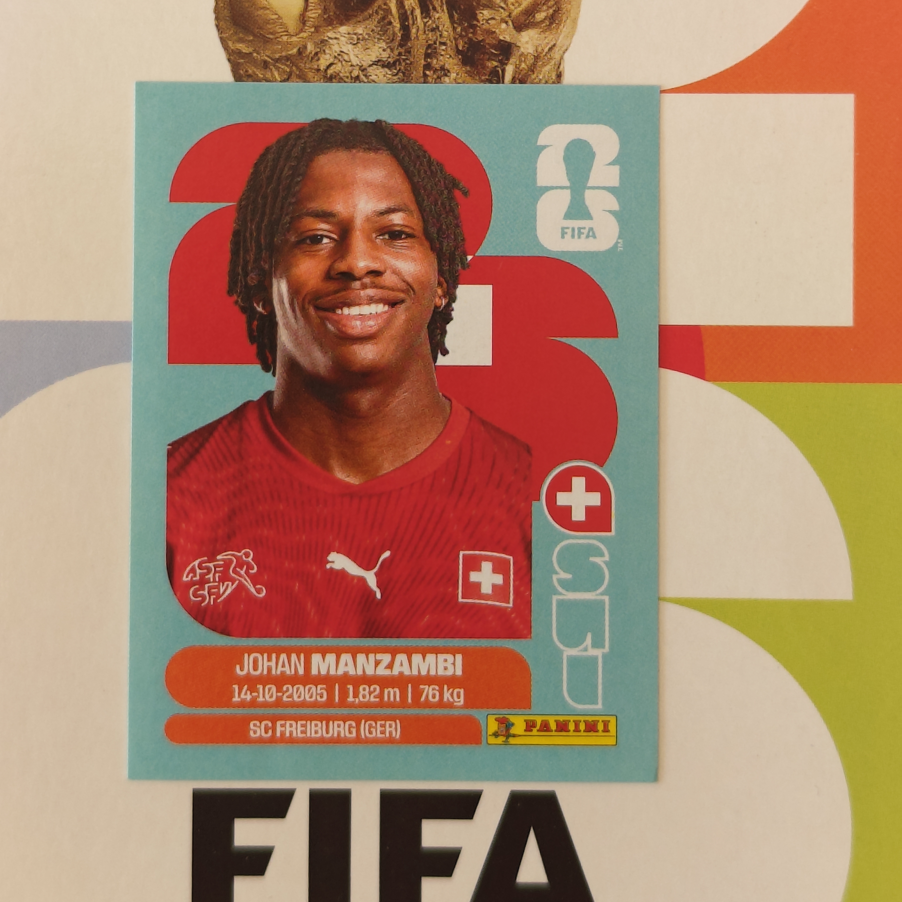 SUI15 - Switzerland - Johan Manzambi - FIFA World Cup 2026™ - Panini Sticker