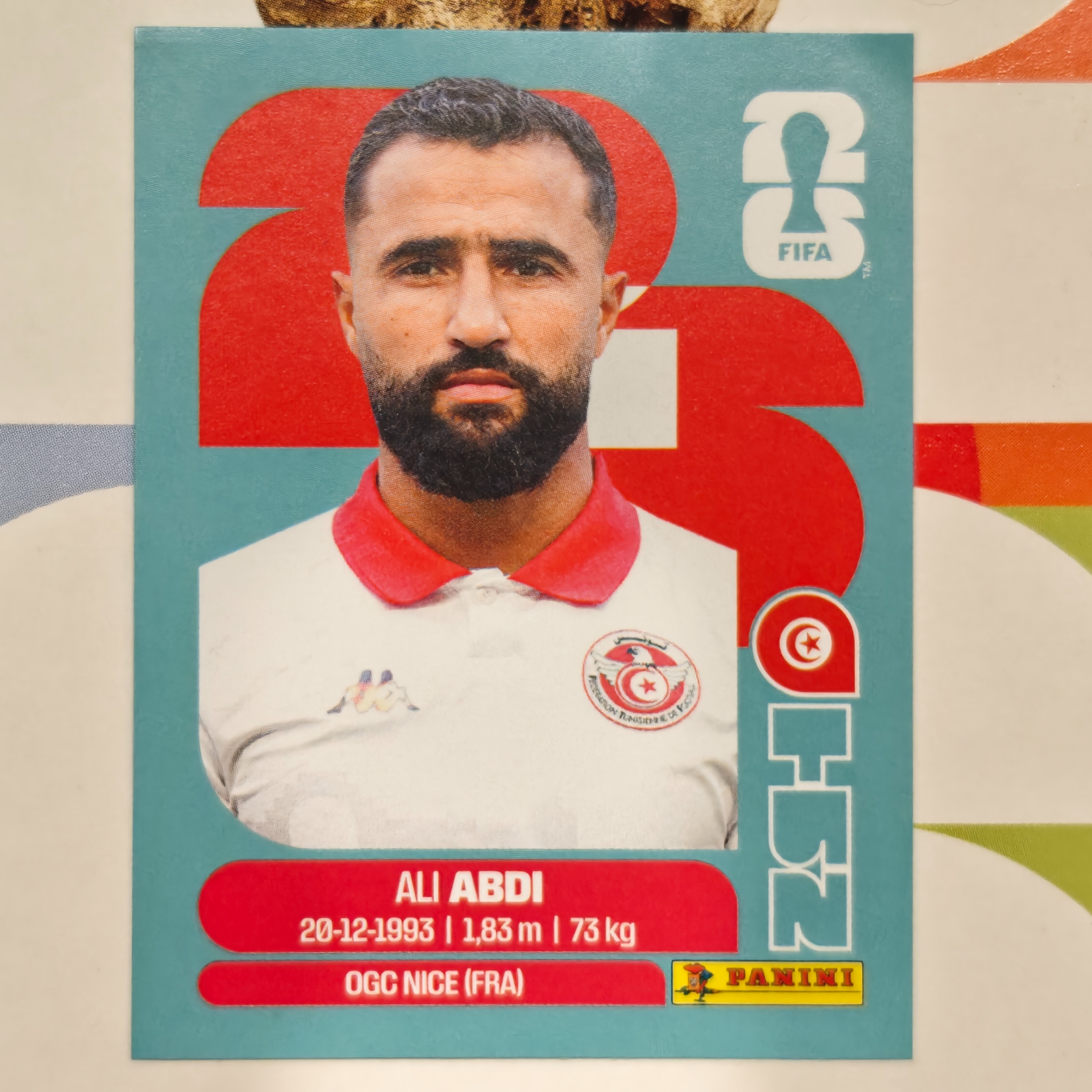 TUN7 - Tunisia - Ali Abdi - FIFA World Cup 2026™ - Panini Sticker