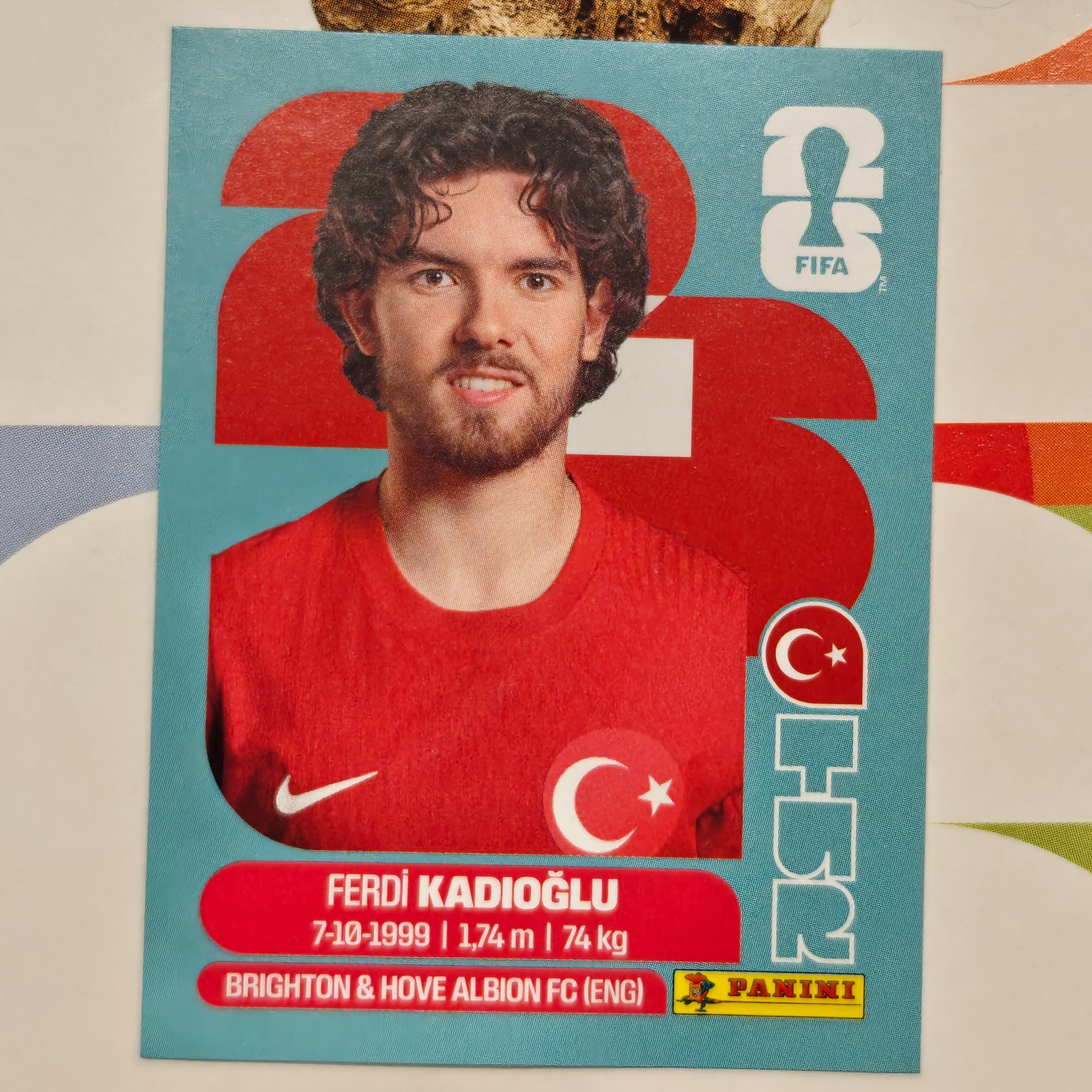 TUR8 - Türkiye - Ferdi Kadioglu - FIFA World Cup 2026™ - Panini Sticker