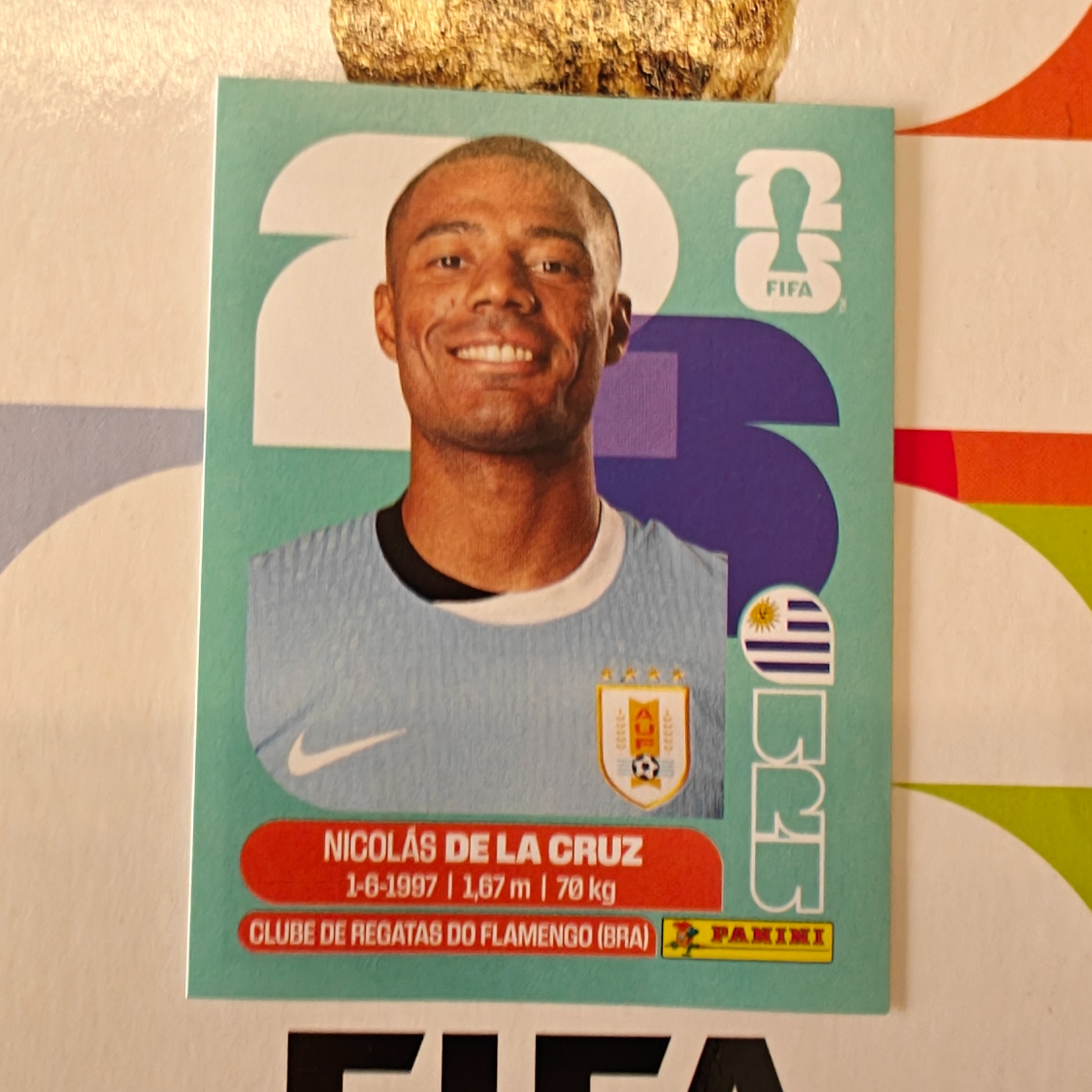 URU15 - Uruguay - Nicolás de la Cruz - FIFA World Cup 2026™ - Panini Sticker