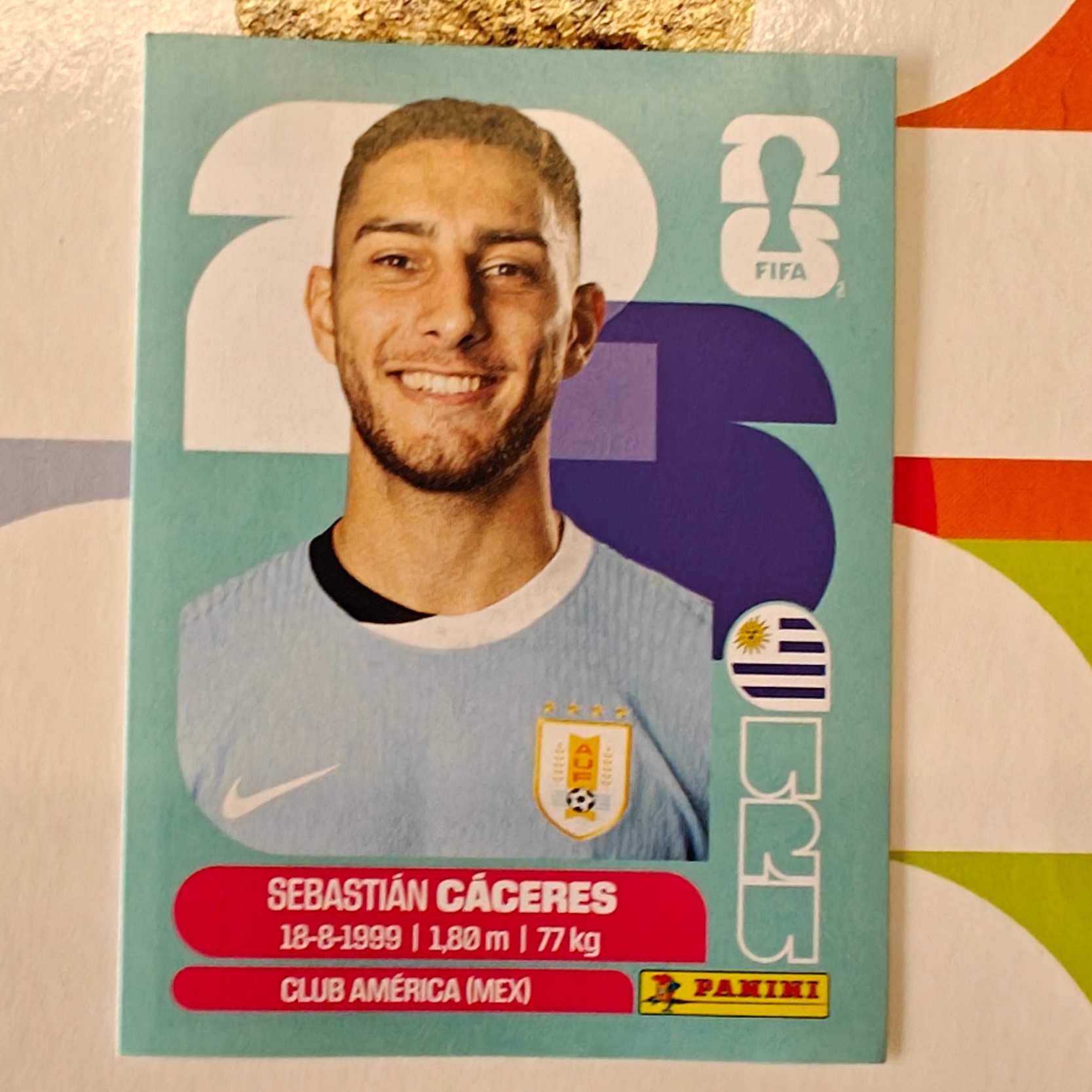 URU6 - Uruguay - Sebastian Caceres - FIFA World Cup 2026™ - Panini Sticker
