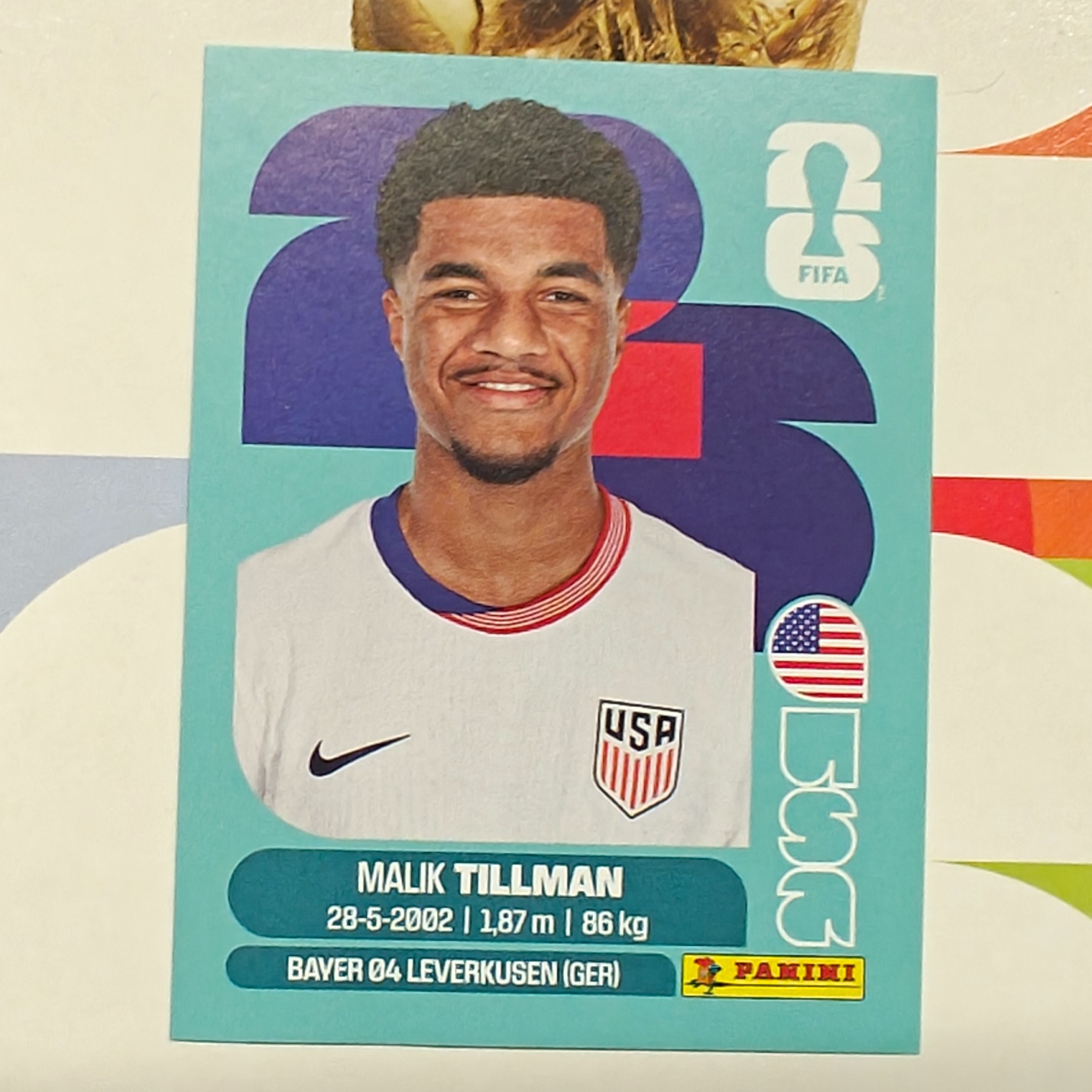 USA15 - USA - Malik Tillman - FIFA World Cup 2026™ - Panini Sticker