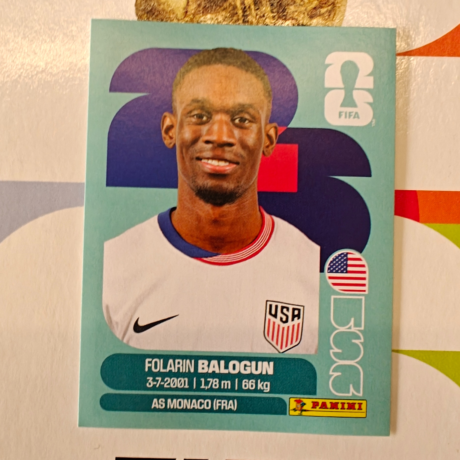 USA20 - USA - Folarin Balogun - FIFA World Cup 2026™ - Panini Sticker