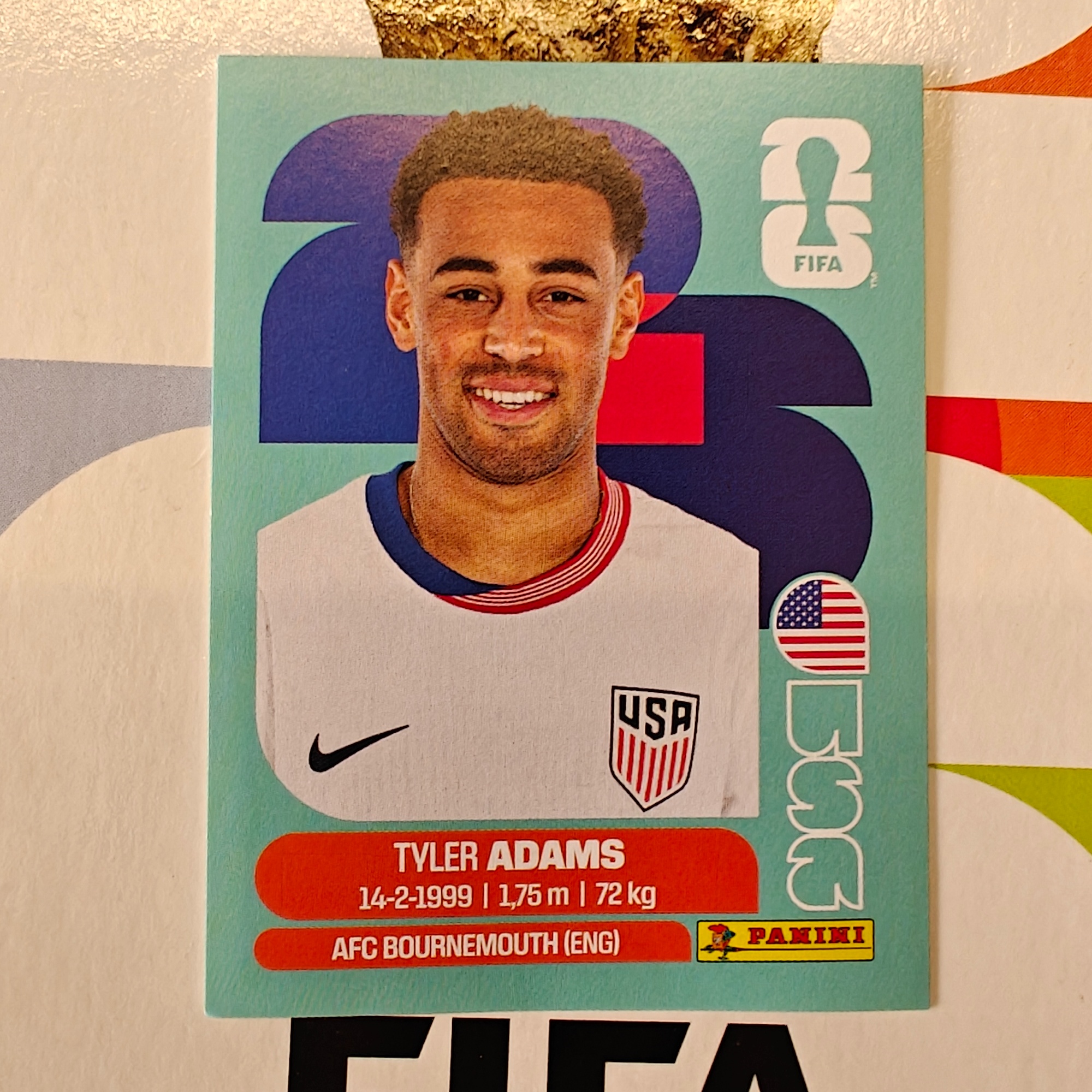 USA8 - USA - Tyler Adams - FIFA World Cup 2026™ - Panini Sticker