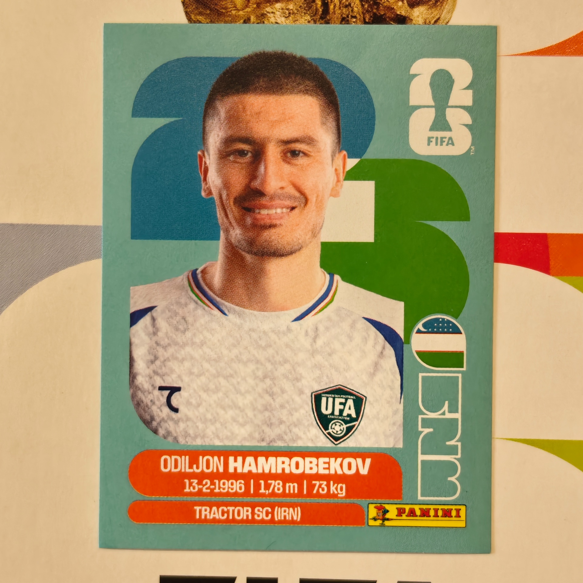 UZB10 - Uzbekistan - Odiljon Hamrobekov - FIFA World Cup 2026™ - Panini Sticker