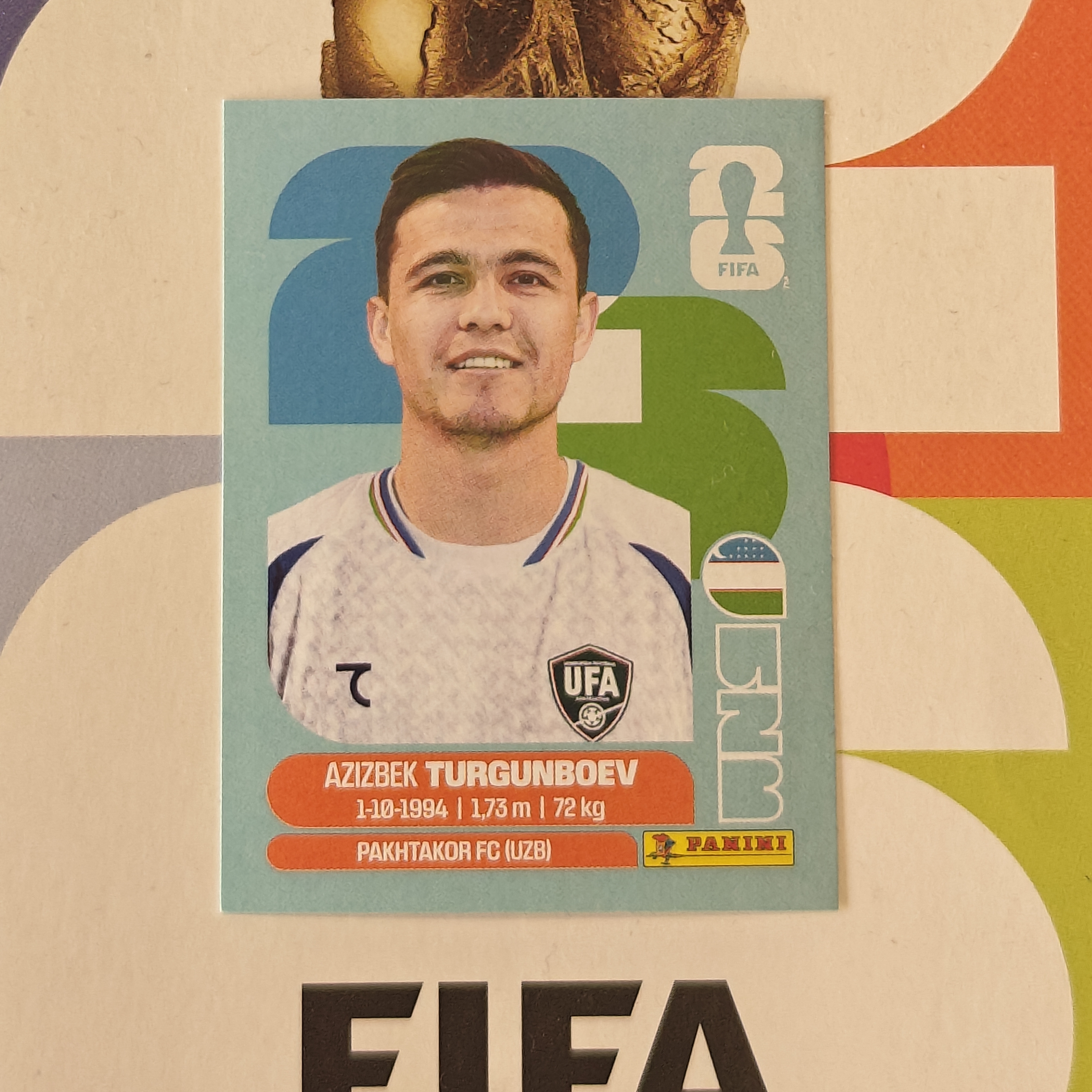 UZB14 - Uzbekistan - Azizbek Turgunboev - FIFA World Cup 2026™ - Panini Sticker