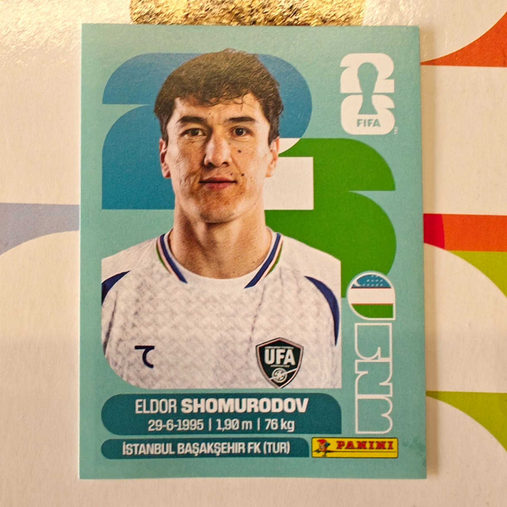 UZB16 - Uzbekistan - Eldor Shomurodov - FIFA World Cup 2026™ - Panini Sticker