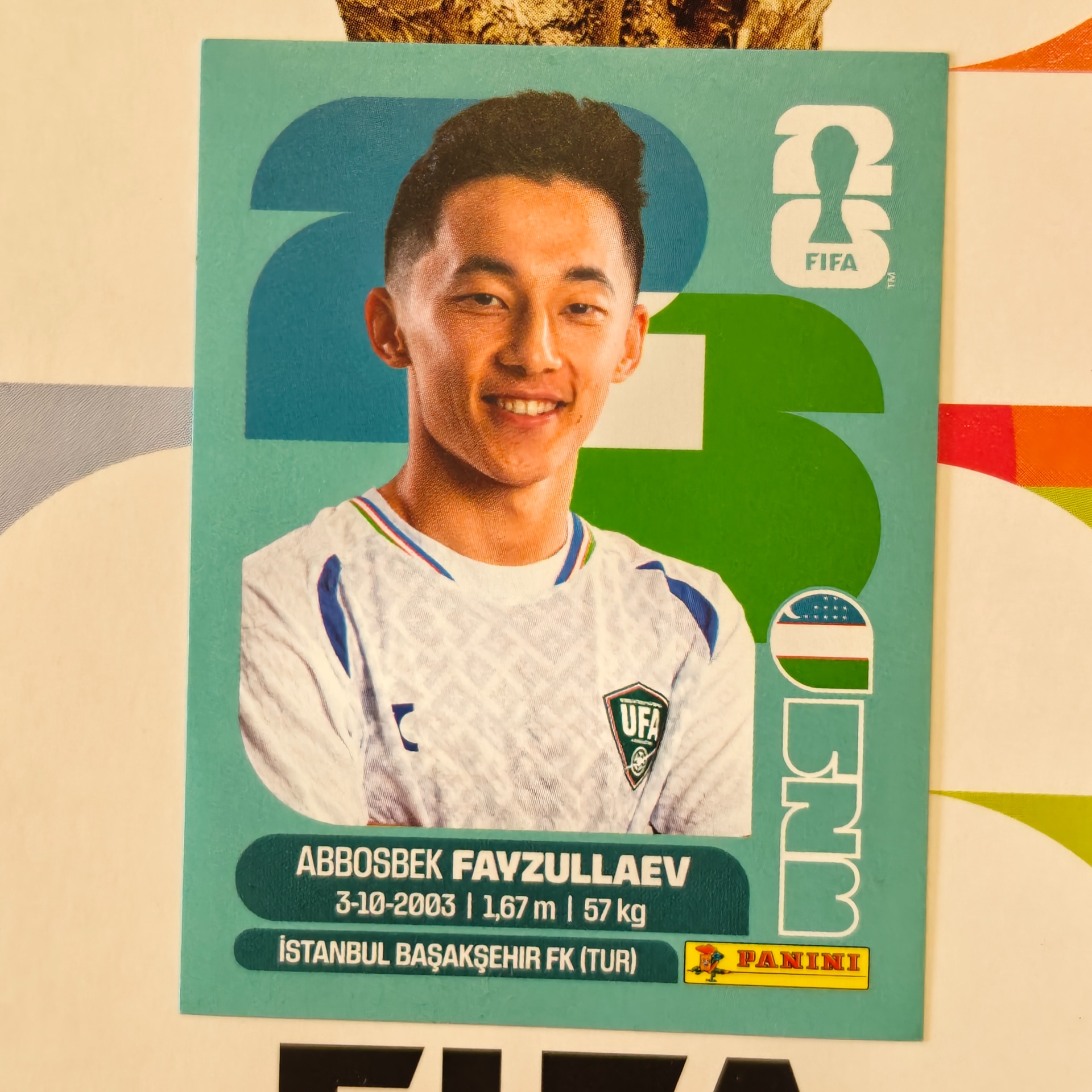 UZB20 - Uzbekistan - Abbosbek Fayzullaev - FIFA World Cup 2026™ - Panini Sticker