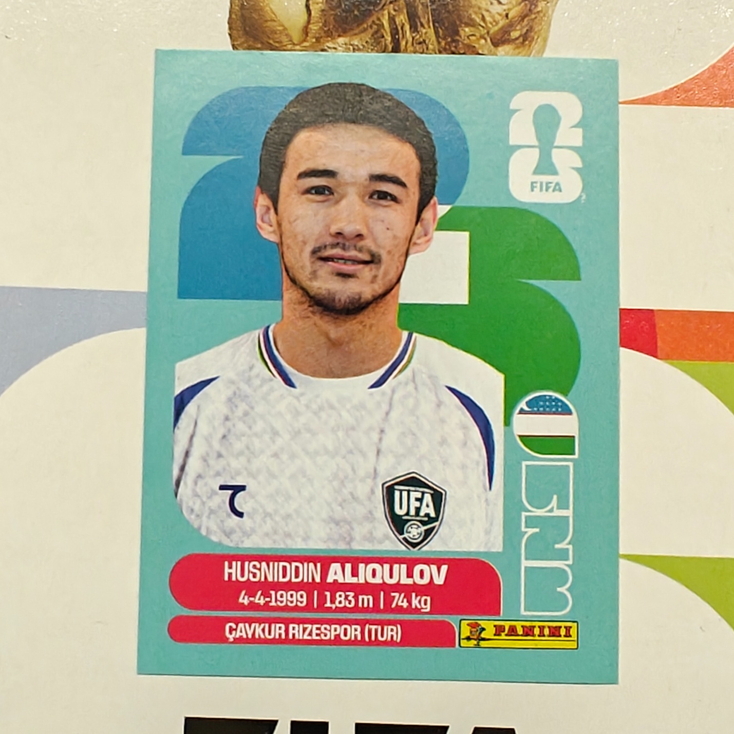 UZB6 - Uzbekistan - Husniddin Aliqulov - FIFA World Cup 2026™ - Panini Sticker