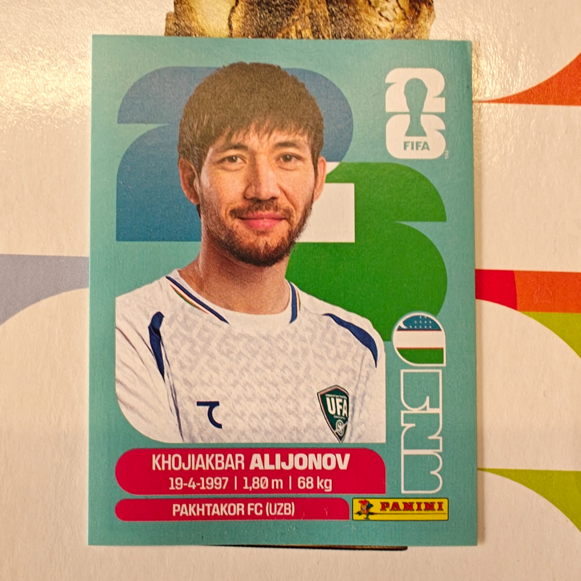 UZB8 - Uzbekistan - Khojiakbar Alijonov - FIFA World Cup 2026™ - Panini Sticker