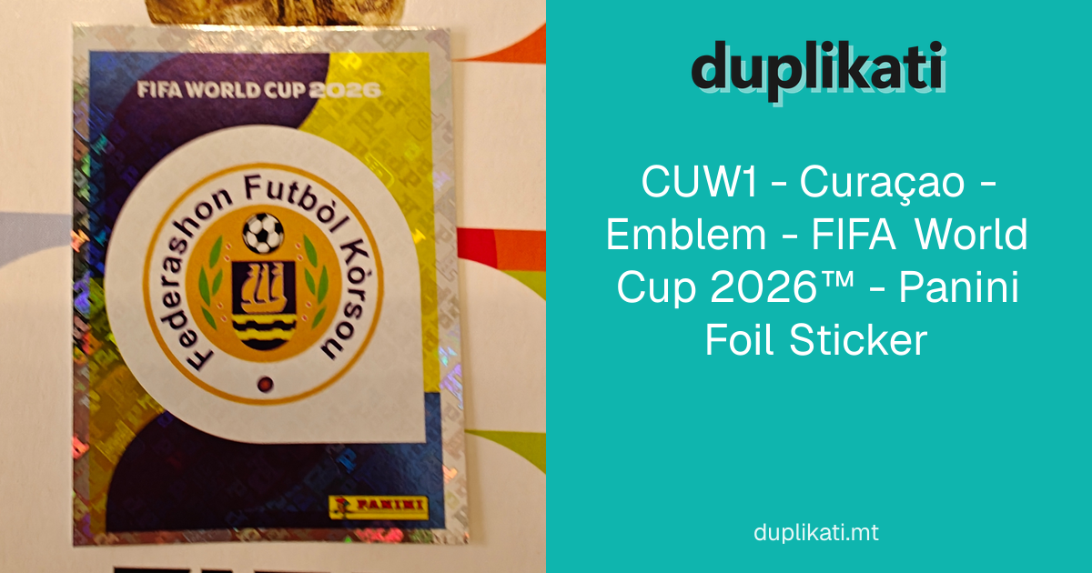 CUW1 - Curaçao - Emblem - FIFA World Cup 2026™ - Panini Foil Sticker ...